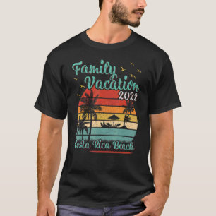 Vintage Retro Family Vacation 2022 Costa Rica Beac T-Shirt