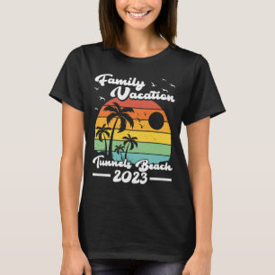Vintage Retro Family Vacation 2023 Hawaii Tunnels  T-Shirt
