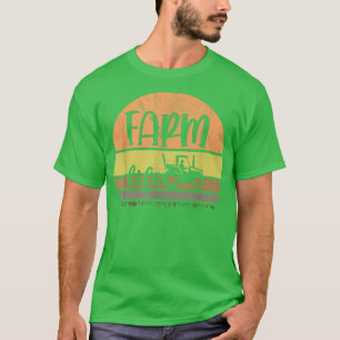 Vintage Retro Farm Life Tractors Farmers T-Shirt