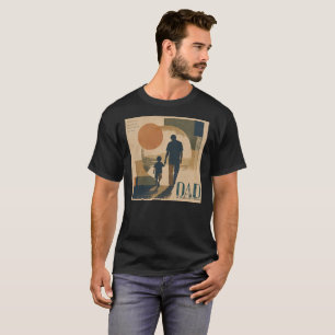Vintage Retro Father and Son Silhouette T-Shirt