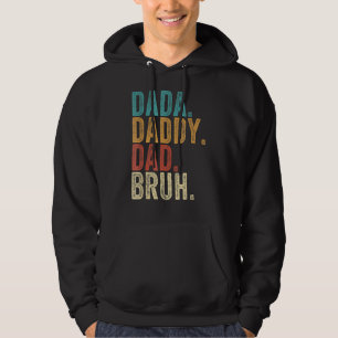 Vintage Retro Father's Day Outfit Dada Daddy Dad B Hoodie