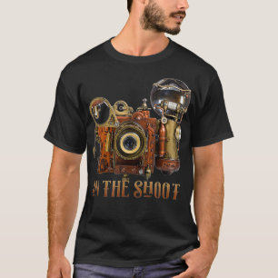 Vintage Retro Flashbulb Steampunk Camera Photograp T-Shirt