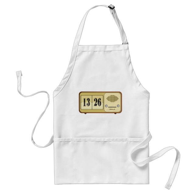 Vintage Retro Flip Clock Radio Standard Apron (Front)