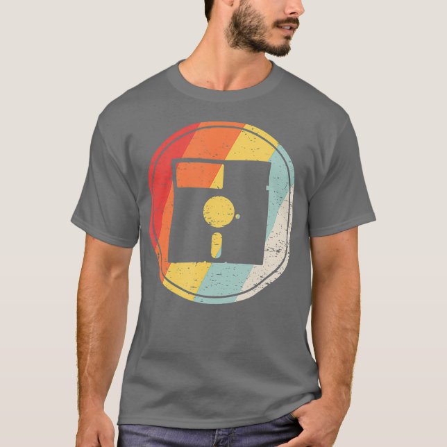 Vintage Retro Floppy Disc T-Shirt (Front)