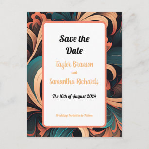 Vintage Retro Floral Postcard