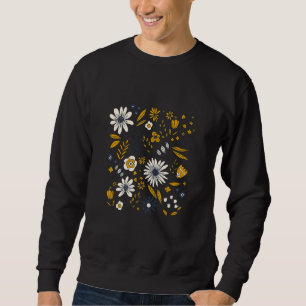 Vintage retro Floral Wildflower Bouquet botanical  Sweatshirt