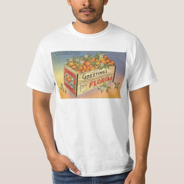 Vintage Retro Florida Oranges T-Shirt (Front)
