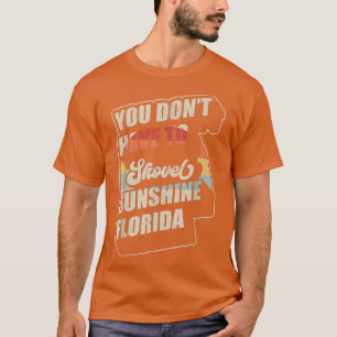 Vintage Retro Florida Vacation Funny Snow Bird Bea T-Shirt