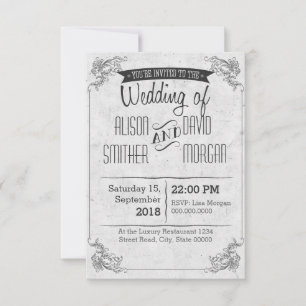 Vintage retro food invitation