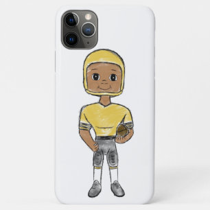 vintage retro football player black yellow simple  Case-Mate iPhone case