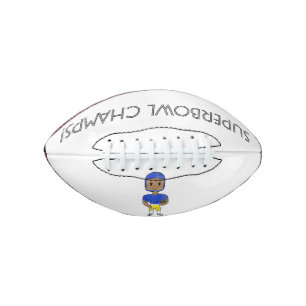 vintage retro football player blue yellow simple