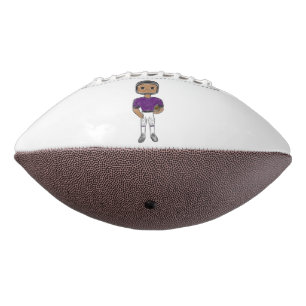 vintage retro football player purple black simple