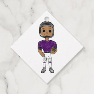 vintage retro football player purple black  simple favour tags