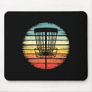 Vintage Retro Frolf Players Flying Disc Golf Sket Mouse Pad
