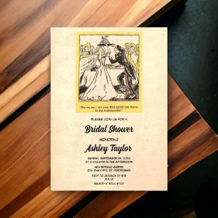 Vintage Retro Funny Bride Comic Book Bridal Shower Acrylic Invitations