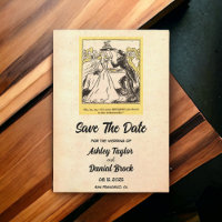Vintage Retro Funny bride Wedding Save the Date