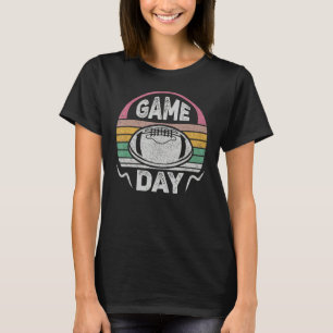 Vintage Retro Game Day Football Season Sports 2 T-Shirt
