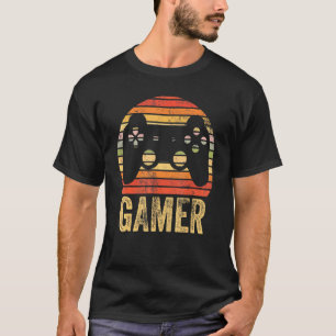 Vintage Retro Gamer Video Game Player Boys Teens M T-Shirt