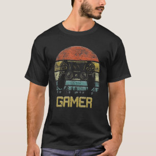 Vintage Retro Gamer Video Game Player Boys Teens M T-Shirt