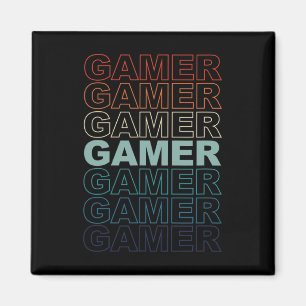 Vintage Retro Gamers Video Games Gaming Videogame Magnet