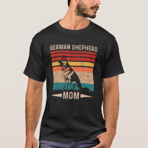 Vintage Retro German Shepherd Mum Mother's Day T-Shirt