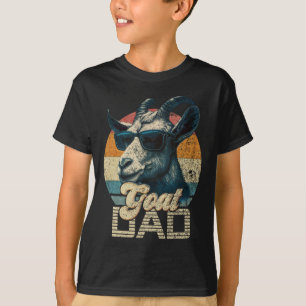 Vintage Retro Goat Dad Best Goat Daddy Funny Fathe T-Shirt