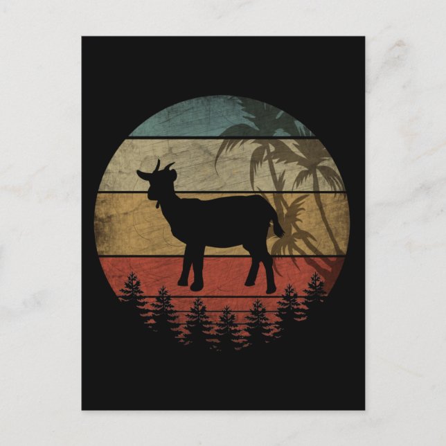 VINTAGE RETRO GOAT POSTCARD (Front)