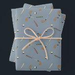 Vintage Retro Golf Golfer Club Ball Pattern Blue Wrapping Paper Sheet<br><div class="desc">Minimal retro vintage golf pattern for golf players. Gift for a golf club,  golfer,  golf player,  team,  or coach. Modern trendy black and white golf golfer golf player pattern gift home decor,  towels,  ...  Dusty blue golf aesthetic</div>