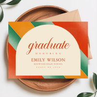 Vintage Retro Graduate Graduation Announcement