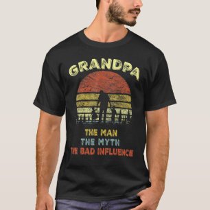 Vintage Retro Grandpa The Man The Myth The Bad Inf T-Shirt