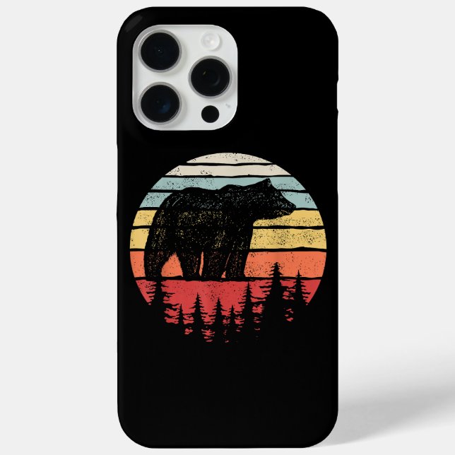 Vintage Retro Grizzly Bear Case-Mate iPhone Case (Back)