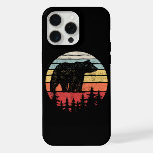 Vintage Retro Grizzly Bear iPhone 15 Pro Max Case