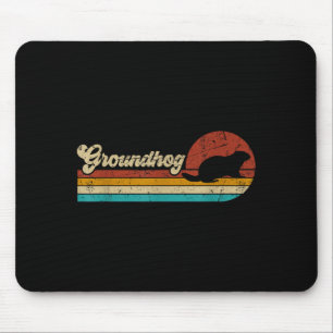 Vintage Retro Groundhog For Men Women Kids Groundh Mouse Pad