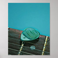 Vintage retro guitar artwork for guitarist