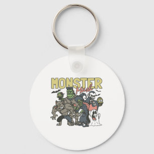 Vintage Retro Halloween Monster Mash Boo Ghost Wit Key Ring