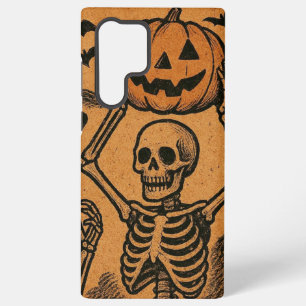 Vintage/Retro Halloween skeletons Samsung Galaxy Case
