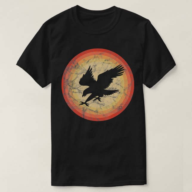 vintage retro hawk bird sunset  T-Shirt (Design Front)