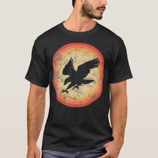 vintage retro hawk bird sunset  T-Shirt