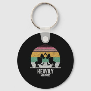 Vintage Retro Heavily Meditated Funny Meditation A Key Ring