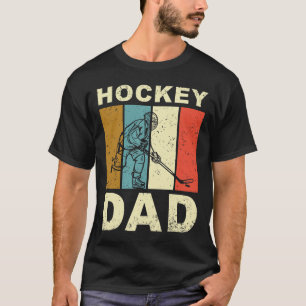 Vintage Retro Hockey Dad Father's Day  T-Shirt