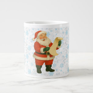 Vintage/retro holly jolly Santa Large Coffee Mug