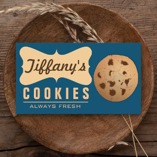 Vintage Retro Home Baked Gourmet Handmade Cookies Business Card