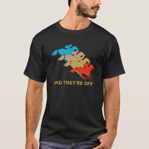 Vintage Retro Horse Racing Jockey Racer Derby T-Shirt