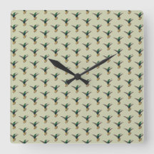 Vintage Retro Hummingbird Pattern
