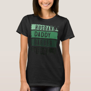 Vintage Retro Husband Daddy Barber Hero Protector T-Shirt