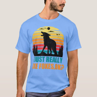Vintage Retro I Just Really Like Foes OK Cute Fo L T-Shirt