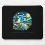 Vintage Retro I Live In Van-gogh Down The River Ou Mouse Pad<br><div class="desc">Vintage Retro I Live In Van-gogh Down The River Outdoor Camping Hiking</div>