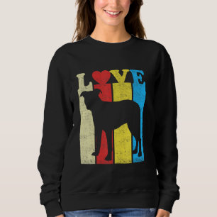 Vintage Retro I Love My Pitbull  Pit Bull Dog Sweatshirt