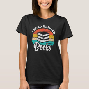 Vintage Retro I Read Banned Books Week Freadom Rea T-Shirt