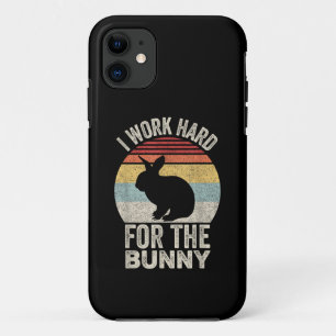 Vintage Retro I Work Hard For The Bunny Case-Mate iPhone Case